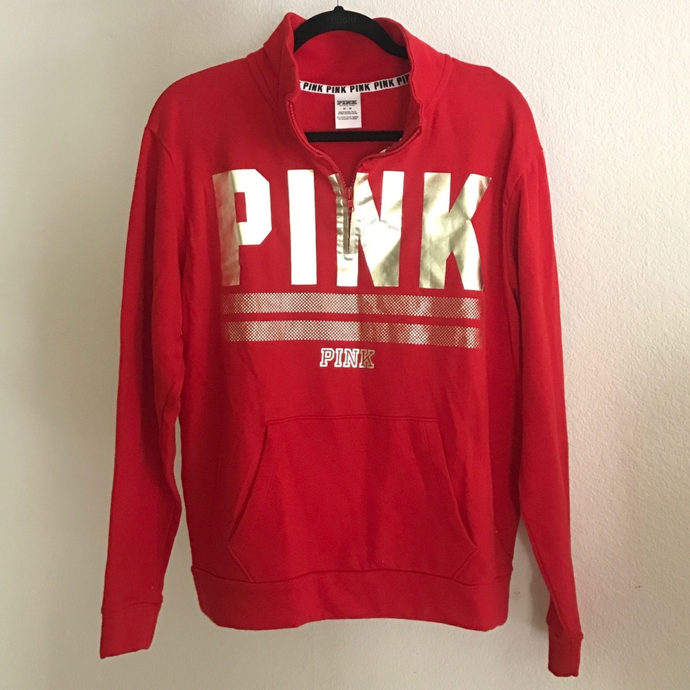 Victoria's Secret Pink Quarter Zip Sweatshirt